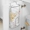 mDesign Metal Over Cabinet Kitchen Storage Basket, Holds 50 Plastic Bags
